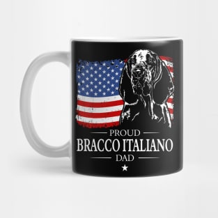 Proud Bracco Italiano Dad American Flag patriotic dog Mug